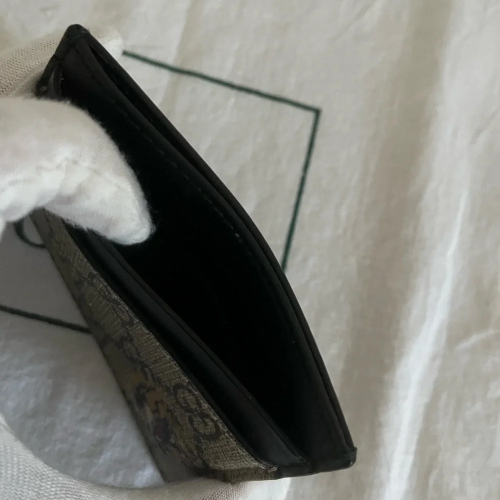 Gucci GG Supreme Monogram Tiger Print Card Holder Ltd Ed Dust bag,Box
